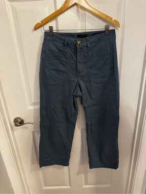 Quince Stretch Cotton Cropped Wide Leg Chino